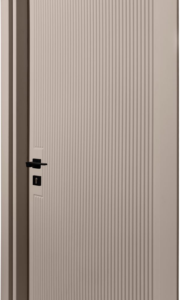 درب داخلی بژرنگ با خطوط موازی عمودی کد D115 - Image 3